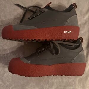 Bally GREY ‘Cublon’ lace-up sneakers size 11